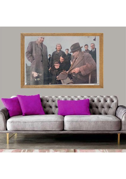 Mustafa Kemal Atatürk Tablo, Çerçeveli Cam Tablo 30X45 cm fiyatları