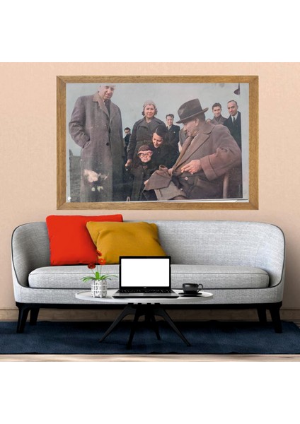 Mustafa Kemal Atatürk Tablo, Çerçeveli Cam Tablo 30X45 cm modelleri