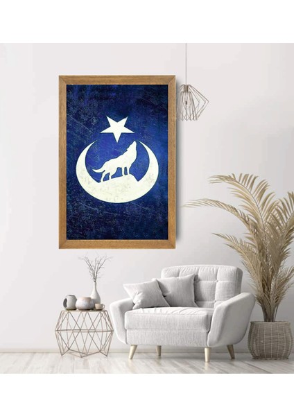 Türk Bayrağı, Türkçü Tablo, Çerçeveli Cam Tablo 30X45 cm modelleri