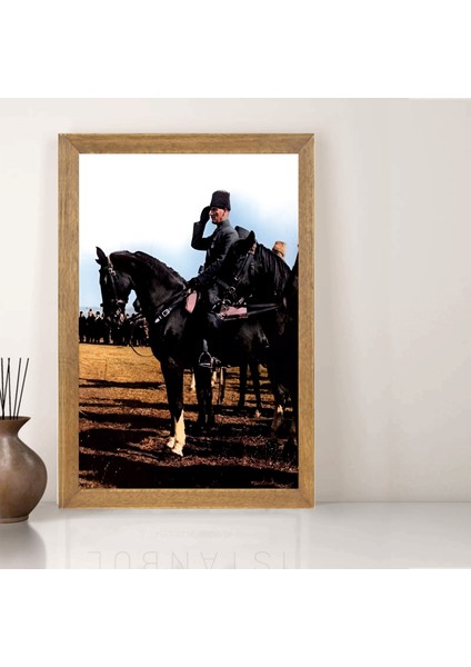 Mustafa Kemal Atatürk Tablo, Çerçeveli Cam Tablo 30X45 cm