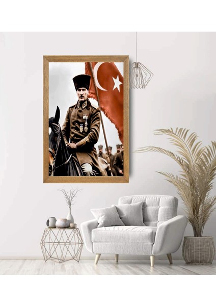 Mustafa Kemal Atatürk Tablo, Çerçeveli Cam Tablo 30X45 cm modelleri