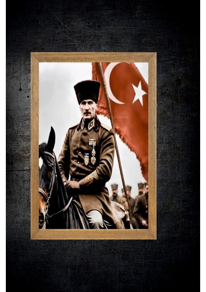 Mustafa Kemal Atatürk Tablo, Çerçeveli Cam Tablo 30X45 cm fırsatları