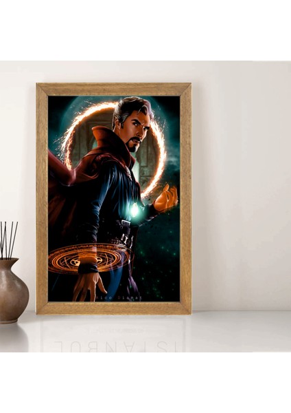 Marvel Doctor Strange Tablo, Çerçeveli Cam Tablo 30X45 cm
