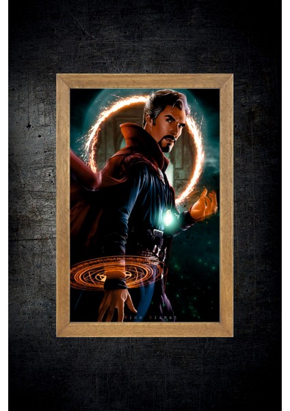 Marvel Doctor Strange Tablo, Çerçeveli Cam Tablo 30X45 cm fırsatları