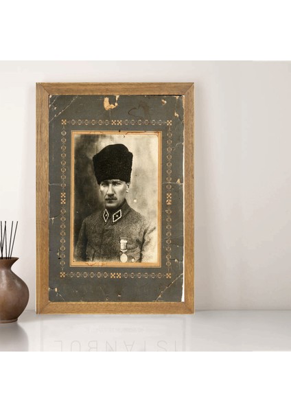 Mustafa Kemal Atatürk Tablo, Çerçeveli Cam Tablo 30X45 cm