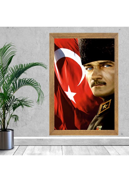 Mustafa Kemal Atatürk Tablo, Çerçeveli Cam Tablo 30X45 cm fiyatları