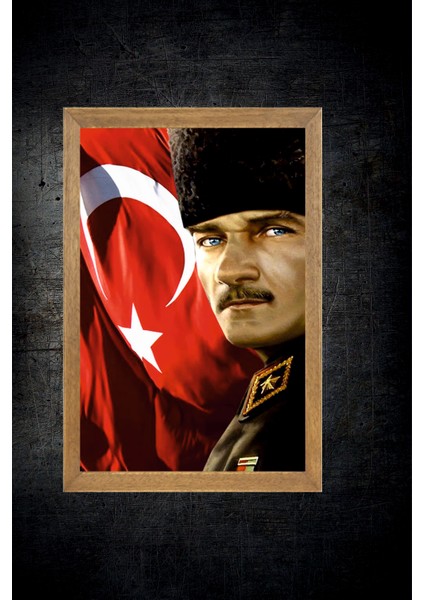 Mustafa Kemal Atatürk Tablo, Çerçeveli Cam Tablo 30X45 cm fırsatları