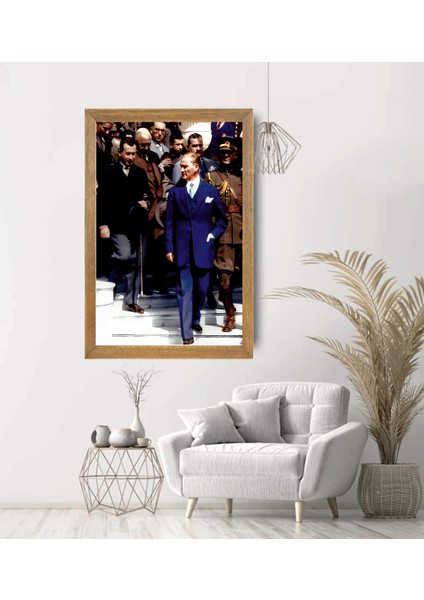 Mustafa Kemal Atatürk Tablo, Çerçeveli Cam Tablo 30X45 cm
