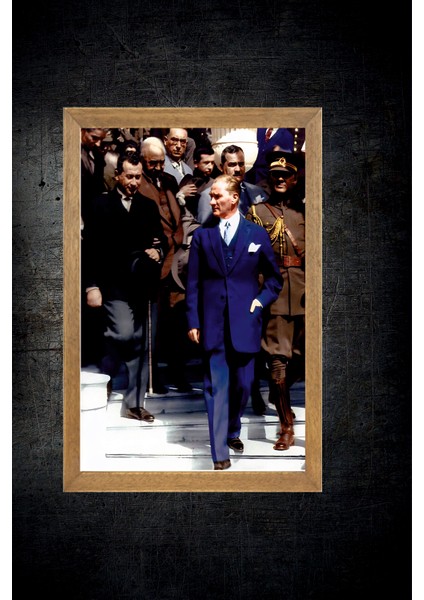 Mustafa Kemal Atatürk Tablo, Çerçeveli Cam Tablo 30X45 cm
