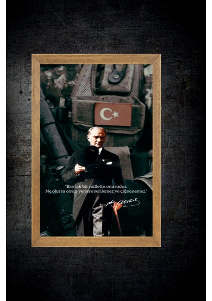 Mustafa Kemal Atatürk Tablo, Çerçeveli Cam Tablo 20X30 cm fırsatları