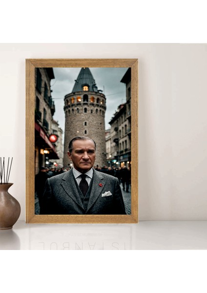 Mustafa Kemal Atatürk Tablo, Çerçeveli Cam Tablo 20X30 cm