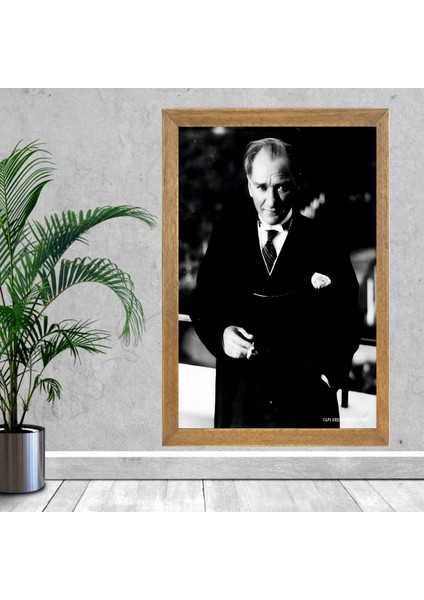 Mustafa Kemal Atatürk Tablo, Çerçeveli Cam Tablo 30X45 cm