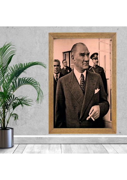 Mustafa Kemal Atatürk Tablo, Çerçeveli Cam Tablo 30X45 cm fiyatları