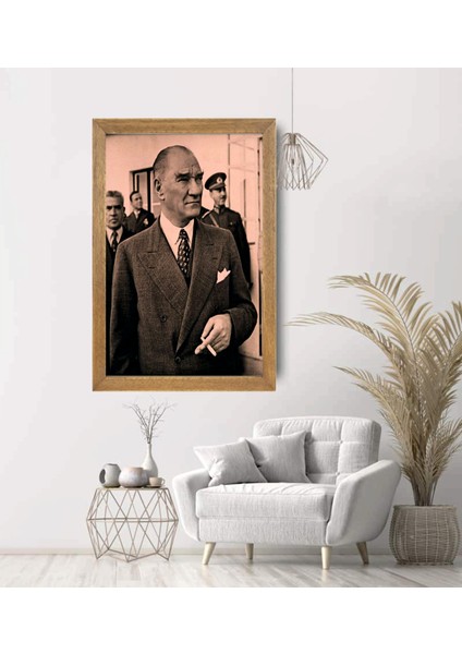 Mustafa Kemal Atatürk Tablo, Çerçeveli Cam Tablo 30X45 cm modelleri