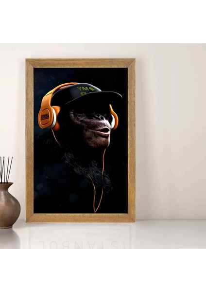 Kral Maymun Tablo, Çerçeveli Cam Tablo 20X30 cm