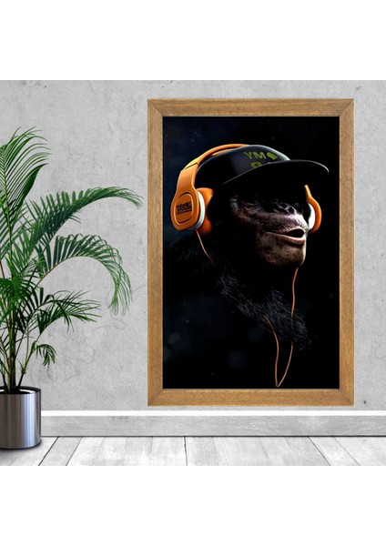 Kral Maymun Tablo, Çerçeveli Cam Tablo 20X30 cm fiyatları