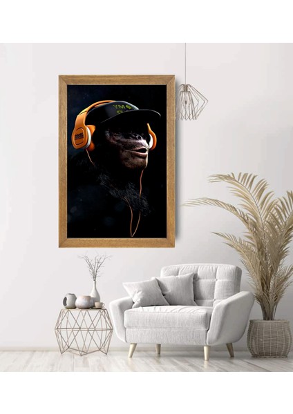 Kral Maymun Tablo, Çerçeveli Cam Tablo 20X30 cm modelleri