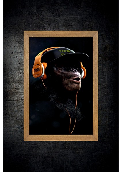 Kral Maymun Tablo, Çerçeveli Cam Tablo 20X30 cm fırsatları