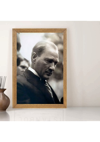 Mustafa Kemal Atatürk Tablo, Çerçeveli Cam Tablo 30X45 cm