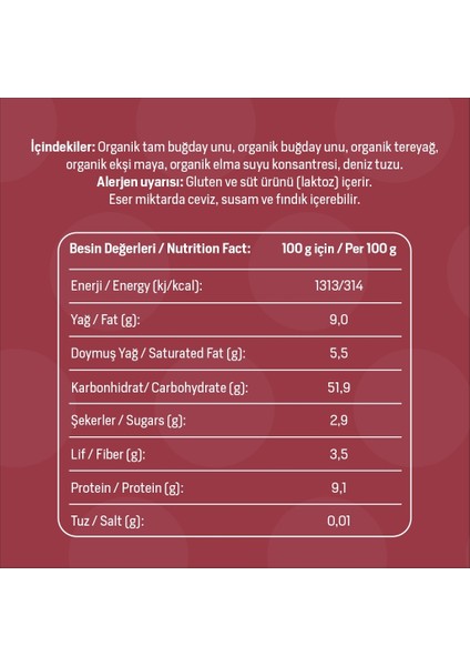 Organik Tam Buğdaylı Grissini 55 G