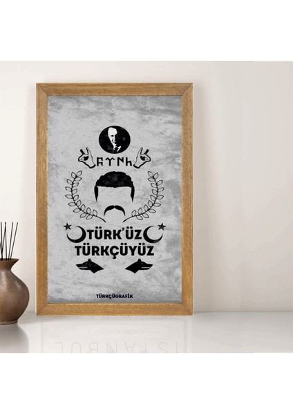 Türkçü Tablo, Çerçeveli Cam Tablo 30X45 cm