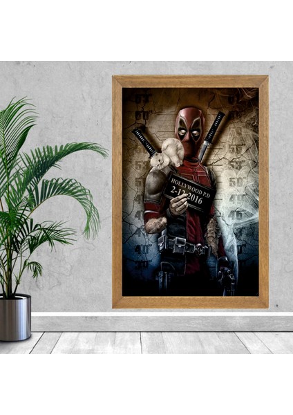Deadpool Tablo, Çerçeveli Cam Tablo 30X45 cm fiyatları