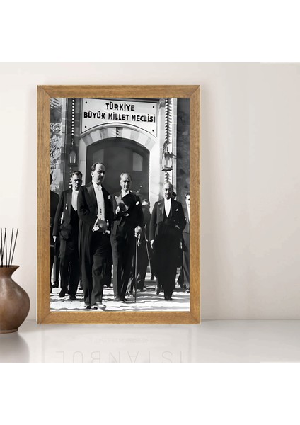Mustafa Kemal Atatürk Tablo, Çerçeveli Cam Tablo 30X45 cm