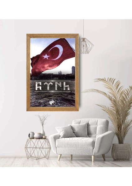 Türk Bayrarağı Tablo, Çerçeveli Cam Tablo 20X30 cm modelleri