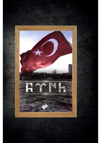 Türk Bayrarağı Tablo, Çerçeveli Cam Tablo 20X30 cm fırsatları