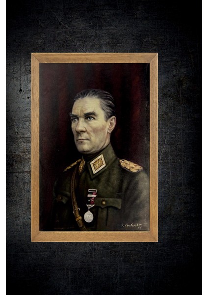 Mustafa Kemal Atatürk Tablo, Çerçeveli Cam Tablo 30X45 cm fırsatları
