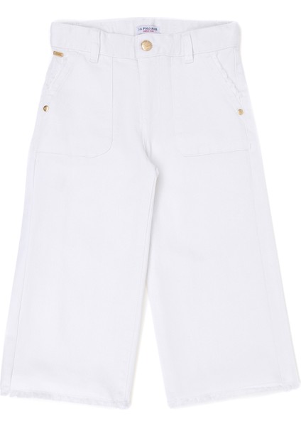 Kız Çocuk Beyaz Pantolon (Kanvas-Chino) 50264079-VR013