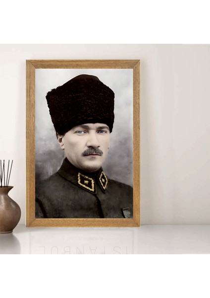 Mustafa Kemal Atatürk Tablo, Çerçeveli Cam Tablo 20X30 cm