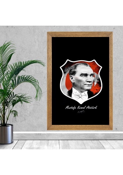 Mustafa Kemal Atatürk Tablo, Çerçeveli Cam Tablo 30X45 cm fiyatları