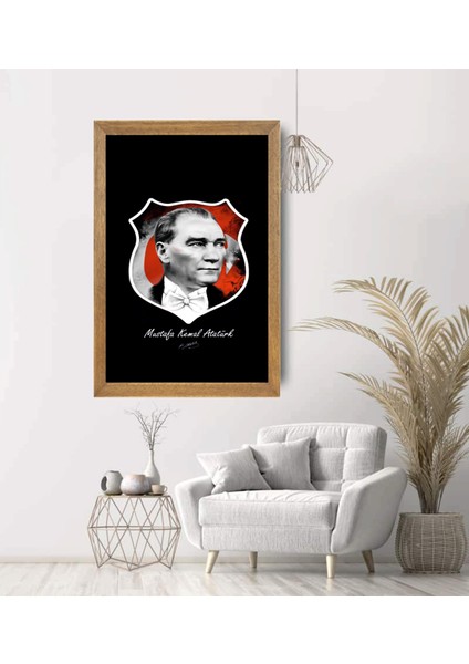 Mustafa Kemal Atatürk Tablo, Çerçeveli Cam Tablo 30X45 cm modelleri