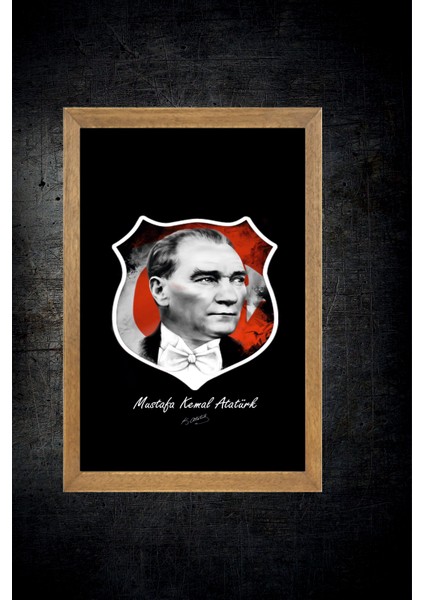 Mustafa Kemal Atatürk Tablo, Çerçeveli Cam Tablo 30X45 cm fırsatları