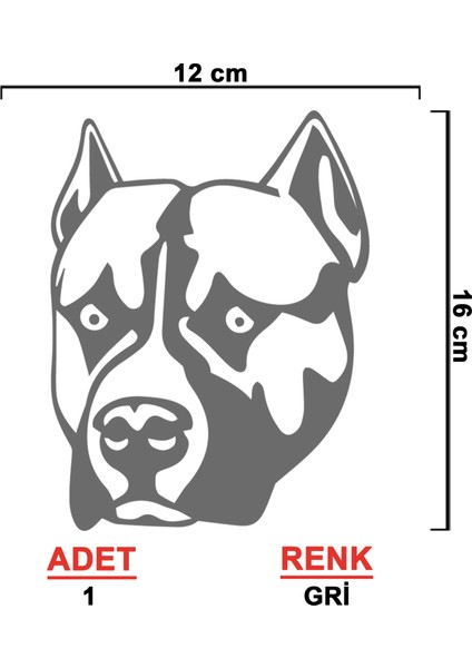 Pitbull Sticker - Köpek Sticker - Oto Sticker - Araba Sticker - Araç Sticker - Oto Aksesuar modelleri