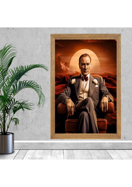 Mustafa Kemal Atatürk Tablo, Çerçeveli Cam Tablo 30X45 cm fiyatları