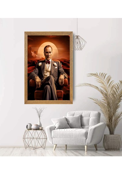 Mustafa Kemal Atatürk Tablo, Çerçeveli Cam Tablo 30X45 cm modelleri