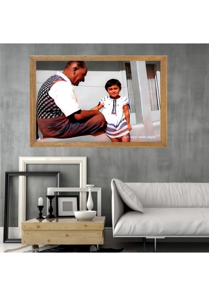 Mustafa Kemal Atatürk Tablo, Çerçeveli Cam Tablo 20X30 cm