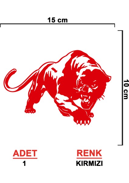 Panter Sticker - Kaplan Sticker - Oto Sticker - Araba Sticker - Araç Sticker - Araba Aksesuar