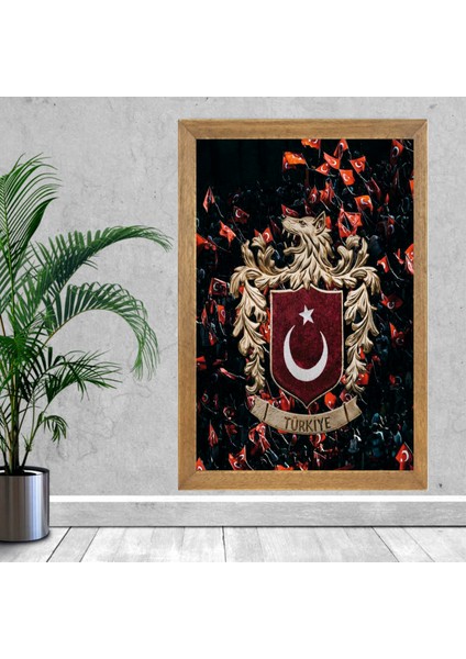 Türkçü, Türk Bayrağı Tablo, Çerçeveli Cam Tablo 20X30 cm fiyatları