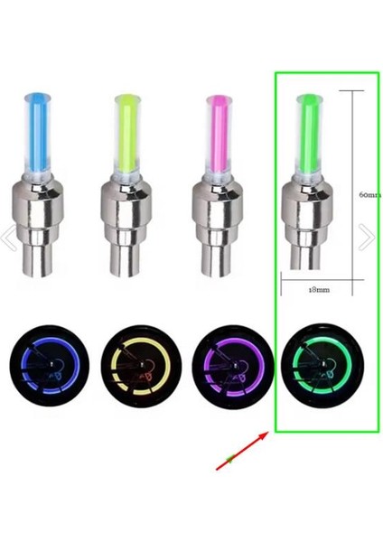 Universal Işıklı Sibop Kapağı Yeşil 2'li