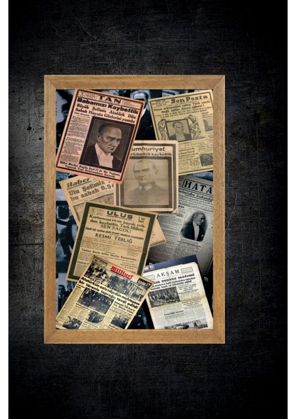 Mustafa Kemal Atatürk Tablo, Çerçeveli Cam Tablo 20X30 cm fırsatları