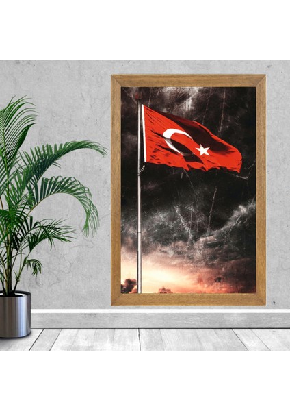 Türk Bayrağı Tablo, Çerçeveli Cam Tablo 20X30 cm fiyatları
