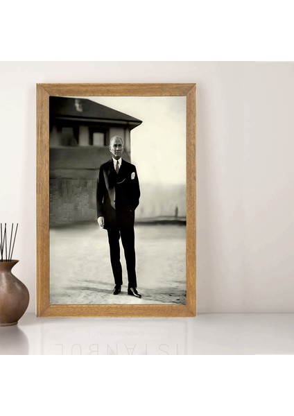 Mustafa Kemal Atatürk Tablo, Çerçeveli Cam Tablo 30X45 cm