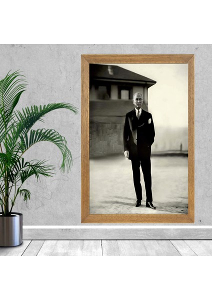 Mustafa Kemal Atatürk Tablo, Çerçeveli Cam Tablo 30X45 cm