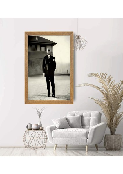 Mustafa Kemal Atatürk Tablo, Çerçeveli Cam Tablo 30X45 cm
