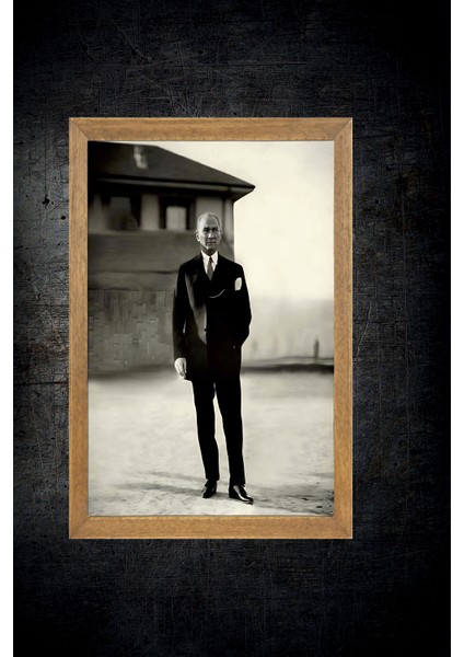 Mustafa Kemal Atatürk Tablo, Çerçeveli Cam Tablo 30X45 cm