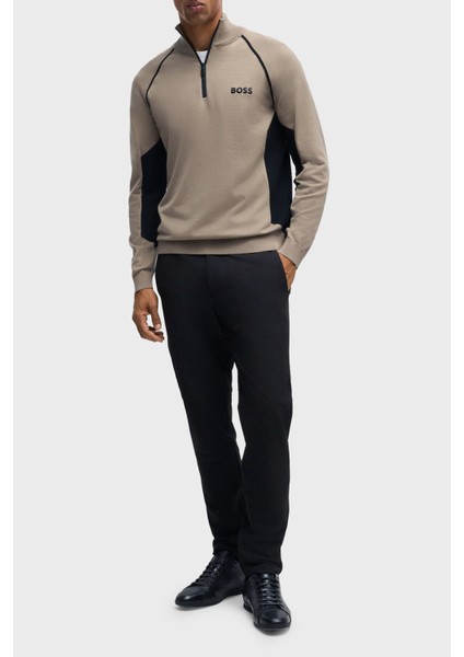 Pamuk Karışımlı Regular Fit Yarım Fermuarlı Dik Yaka Kazak Erkek Kazak 50519377 334 modelleri