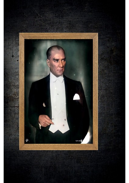 Mustafa Kemal Atatürk Tablo, Çerçeveli Cam Tablo 30X45 cm fırsatları